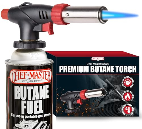 Chef Master Butane Torch Lighter for Creme Brulee, Soldering, Crafts & BBQ