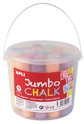 Apli Kids Scatola Gesso Rotondo, Colori Assortiti, jumbo, 14855