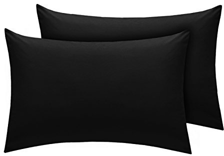 Indus Textiles Easy Care Percale Black-Pair Of Housewife Pillowcases