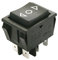 Poussoir basculant bipolaire 32 x 25,6 mm ON-OFF-ON