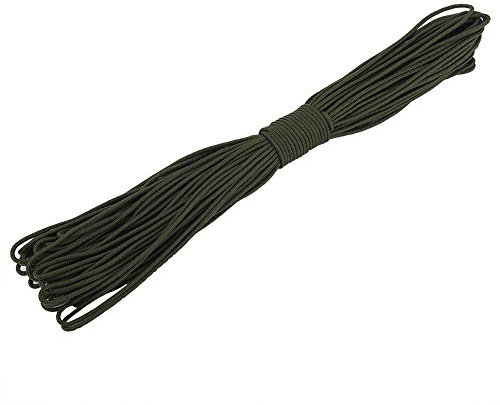VGEBY Paracord 2mm, Fallschirmschnur Paracord Seil Army Green Multifunktions für Outdoor Camping Binden Handwerk (31M)