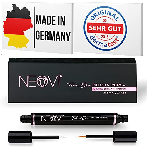 Neovi ® Wimpernserum Wachstum 6 ml | Lange Wimpern und Augenbrauen Serum | Wimpernserum Hormonfrei | Long Lashes Eyelash Growth | Lash and Brow Booster | Wimpern-Wachstumsserum & Augenbrauenserum