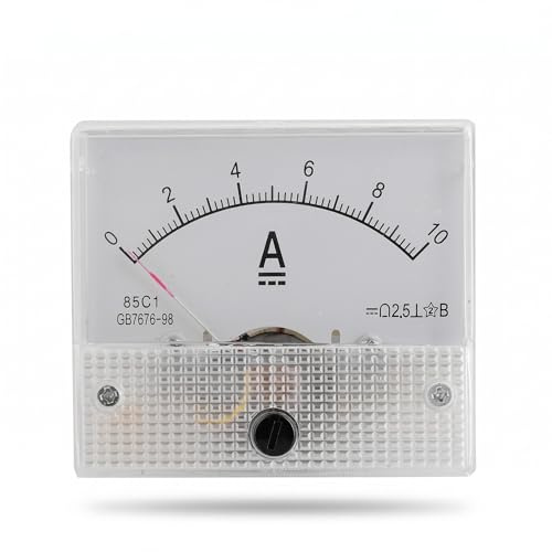 Topiky Mini Corrente analogica Amperometro Voltmetro, Professional 2.5 Voltaggio analogico Voltmetro analogico Pannello Amperometro Voltmetro Corrente CC 85 Analogico Corrente C1