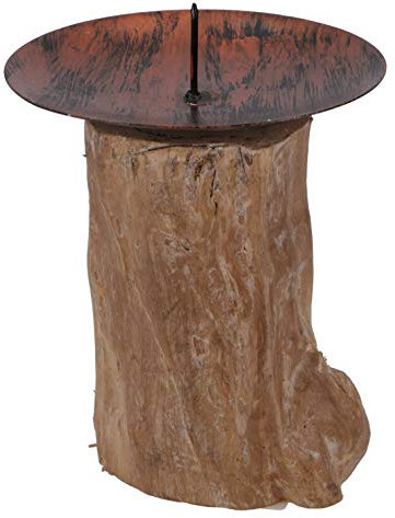 GURU SHOP Kerzenleuchter aus Wurzelholz, Braun, 13x10x10 cm