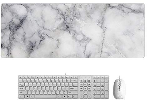 Tapis de Souris d'ordinateur Creative Marble Color Cartoon Cartoon Pad Large Mouse Pad Granite marbre 11.8X31.5X0.06 in