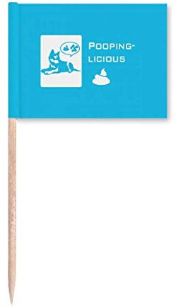 Verspielte Husky Eats Poop leckere Zahnstocher Flaggen Marker Topper Party Dekoration