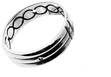 Atlante Ring aus 925er Sterlingsilber, 6 mm breit, Unisex