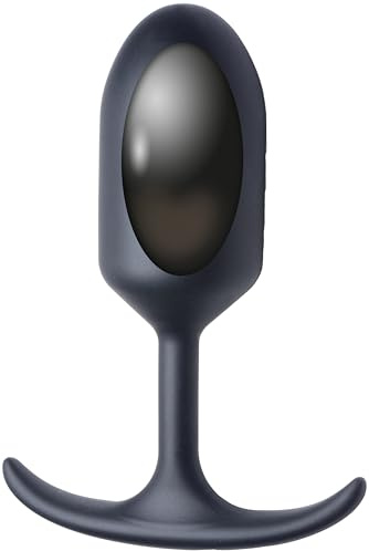 Heavy Hitters Premium Silicone Weighted Anal Plug - Large, Black