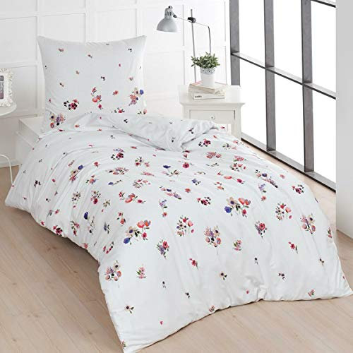 Traumschlaf Mako-Satin Bettwäsche Claude 1 Bettbezug 155 x 200 cm + 1 Kissenbezug 80 x 80 cm