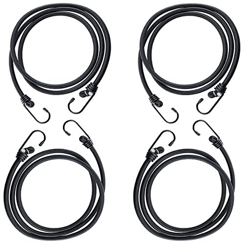 DARENYI 4pcs Tendeurs Elastique avec Crochets 200cm Elastiques Résistants Tendeurs Universels Cordes élastiques Tendeur Robuste pour Protection des Meubles, Chariots, Tentes de Camping, Motos