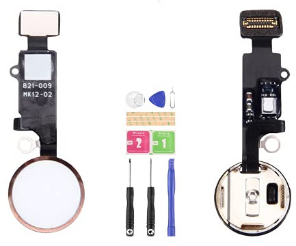 SRJTEK For iPhone 7/7 Plus,8/8 Plus Home Button No Touch ID Replacement A1778 Flex Cable With Return Function Compatible With A1778, A1784, A1863,A1864 Repair Parts +Tools. (Rose Gold)