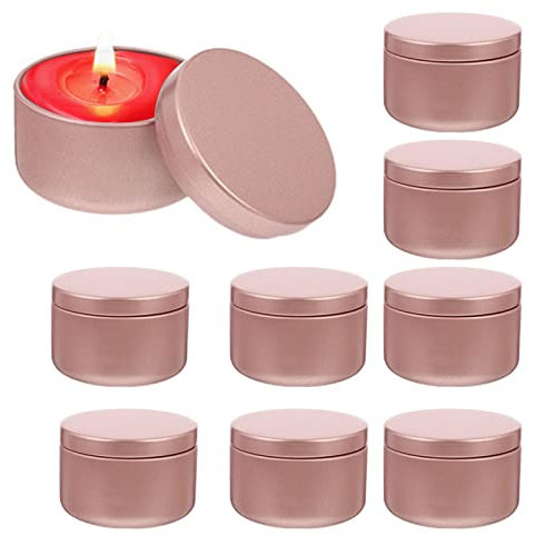 30er Pack 50ml Rosegold Aluminium Kerzendosen Dosen Metall Runde Gläser DIY Kerzenherstellung Behälter Küche Gewürz Süßigkeiten Tee Geschenkaufbewahrung