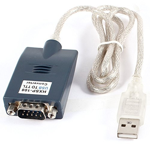 Ruilogod Repuestos 1.2km USB Male a DB9 Male TTL Adaptador de datos Convertidor