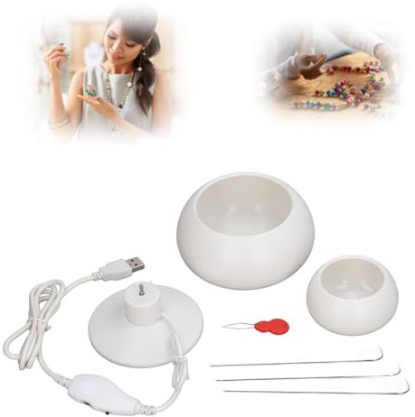 Spin Bead Loader, elektrischer Bead Spinner, hohe Stabilität, einstellbare Geschwindigkeit, zwei Richtungen, langlebiges ABS für Armband DIY