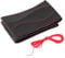 Lenkradbezug, 38 cm Lenkradbezug, Handnähte, Prägung mit Nadel und Faden, Universal-Leder (Schwarz Rot)