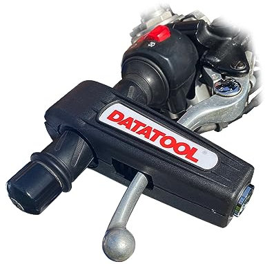 Datatool Croc Lock - Visible Theft Deterrent for Scooters, Motorcycles, and ATVs - Locks Brake Lever to Handlebar - Saw Resistant Bike Lock - Available in Red, Yellow, Black or Orange (Black)