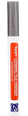 Grout Tile Pen, Fugenstift für Fliesen, Wand, Boden - Wasserfest Fugen Reparatur, Fugenmörtel Restaurierung für Küchen und Badezimmern (Dunkelgrau)