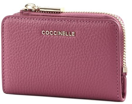 Coccinelle Metallic Soft Credit Card Holder Pulp Pink