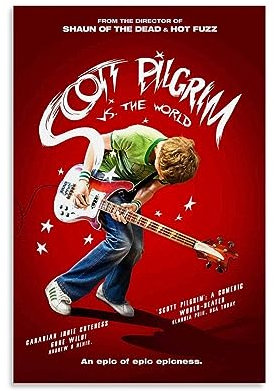 UMCHU Scott Pilgrim Vs The World Poster Dekorative Malerei Leinwand Wandkunst Wohnzimmer Poster Schlafzimmer Malerei,Wandkunst Bilddruck Moderne Familienzimmer Dekor 16x24inch(40x60cm)