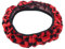 Plüsch Leopard Lenkradbezug, universaler Lenkradschutz Lenkradabdeckung Winter Lenkradschoner Anti Rutsch Warme Lenkrad Abdeckung Universal Auto Lenkradhülle Auto Zubehör 36-38cm