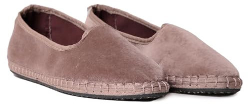 TONI PONS Claudina - Mokassin-Schuh für Damen aus Spaltleder, Taupe, 41 EU