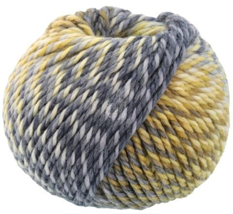 LANA GROSSA Merino Twister | 3-fach verzwirntes Dochtgarn aus Merino superwash & Acryl (Premium anti-pilling) | Bedruckter Farbverlauf im Einzelfaden | 100g Wolle, Stricken & Häkeln | 80m Garn FB5