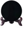 ESYEM Natürlicher schwarzer Obsidian-Kreis, runde Platte, Fengshui-Spiegel for Zuhause und Büro, Obsidian Steinkristall-Reiki