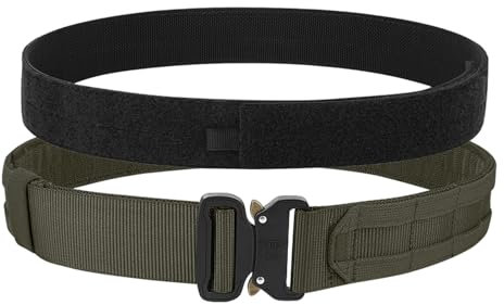 KRYDEX GEAR Taktischer Gürtel mit Schnellverschluss 1,75 Zoll Taktischer Gürtel mit 1,5 Zoll Innengürtel Militär Schwerlast Molle Gürtels Arbeitsgürte Hochleistungsgürtel für Herren (RG, XL)