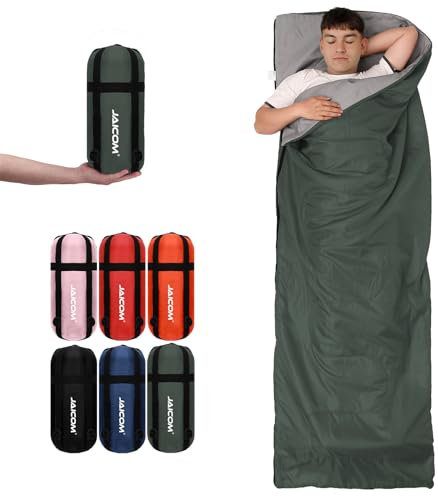 JAICOM Schlafsack - Kleines Packmaß Deckenschlafsack, Leicht & Dünn Sommerschlafsack - für Camping, Outdoor, Erwachsene, Wandern, Indoor