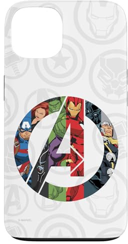 Marvel Avengers A Logo with Super Heroes Case for iPhone 13