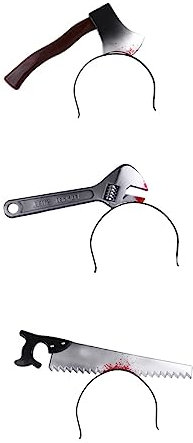 VINTORKY 3 Pz Indossa Una Fibbia Per La Testa Con L'ascia Horror Di Halloween Copricapo Spaventoso Per Trucco Da Festa Gadget Per Il Trucco Plastica Decorare