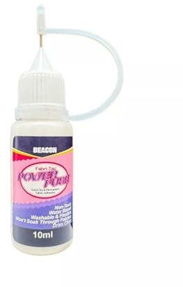 Generic JP Arts & Crafts 10ml Beacon Fabri-Tac Power Fuse Glue Quick Dry Permanent Fabric Adhesive