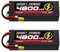 Hilldow M41 RC Battery 3S LiPo Battery 4800mAh 11.1V 60C with XT60 Plug, 2 Pack Hardcase Battery Lipo Battery Rechargeable for RC Cars Truck Buggy