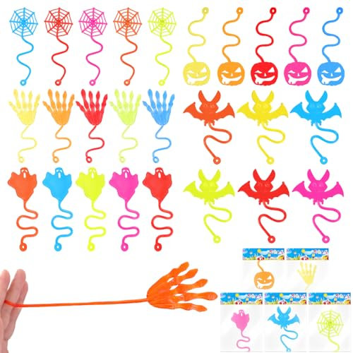 SULOLI 30 Stück Halloween Klatschhand Kinder Bunte Glibberhand Klebrige Hände für Kinder Give Away kleine Geschenk Party