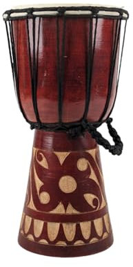 Coco Papaya Djembe mit Gravur ethnische Motive, 30 cm
