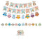 Eulen-Geburtstagsparty-Dekorationen, niedliche Eulen, Happy Birthday-Banner, Cartoon-Eulen-Flagge, Wimpelkette, Banner, Kuchenaufsatz, Cupcake-Dekorationsset für Kinder, Babyparty,