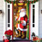 Yagerod Decoración navideña para Puerta de Entrada, Funda elástica para Puerta de Navidad, Funda de Tela elástica Lavable para Puerta de Entrada, Funda elástica para Puerta (D)