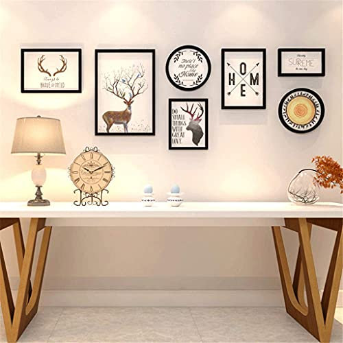 FBHDKJNFG Massivholzrahmen, Eichenrahmen, Fotorahmen-Wandgalerie-Set aus Holz