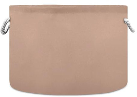 Grckit Panier à linge extra large de couleur unie rose poudré 50,8 x 35,6 cm, panier à jouets décoratif en corde de coton avec poignée