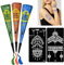 Henna Tattoo Set 5 Stück, mit Natural Henna Paste Cones und Henna Tattoo Schablone, Henna Temporäre Tattoo, Henna Farbe, Henna für Sommersprossen, für Tattoo Künstler Anfänger