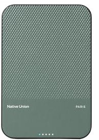 Native Union (Re)Classic Power Bank | Magnetic - Qi2 MagSafe Compatible 5000mAh 15W Portable Charger - USB-C Cable Included - Compatible with iPhone Air, 17, 17 Pro, 17 Pro Max, AirPods (Slate Green)