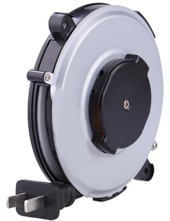 WEIJICUI Mulinello Elettrico, Avvolgicavo Portatile con Funzione di riavvolgimento Automatico, e for attività all'aperto e Alimentazione affidabile dei dispositivi