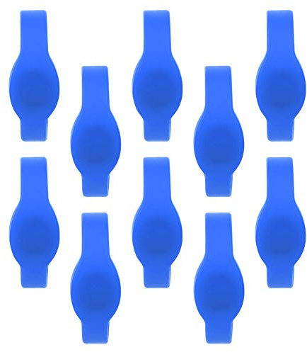 13,56 MHz RFID-Armband, 10 Stück, wasserdichtes Silikon-IC-Kartenarmband für Schwimmbad, Saunaraum, Zugangskontrollarmband, leuchtende Farben, weich, bequem, langlebig, für (Blau)