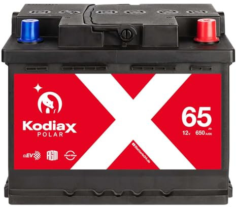 Kodiax AGM Autobatterie 12V 65Ah 650A/EN