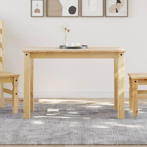 Teenpull Esstisch Panama, 117x60x75 cm, Massivholz Kiefer, robuster Küchentisch, Esszimmermöbel, natürliche Holzmaserung für stilvolle Räume