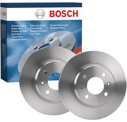 Bosch BD1420 Brake Disc Set - 256 mm Vented Discs - Front Axle - ECE-R90 Certified - Good Cooling, Reliable Braking, Corrosion Protection - 1 Set of 2 Discs