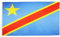AZ FLAG - Bandera República Democrática Del Congo - 90x60 cm - Bandera Congoleña 100% Poliéster Con Ojales de Metal integrados - 50g - Colores Vivos Y Resistente A La Decoloración