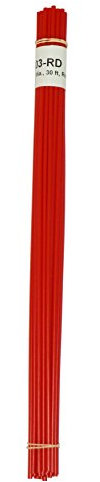 Tiges de soudure en plastique polyéthylène basse densité (PEBD), rouge, 0,3 cm de diamètre, 9,1 m pour kayaks, canoës, motos tout-terrain, VTT