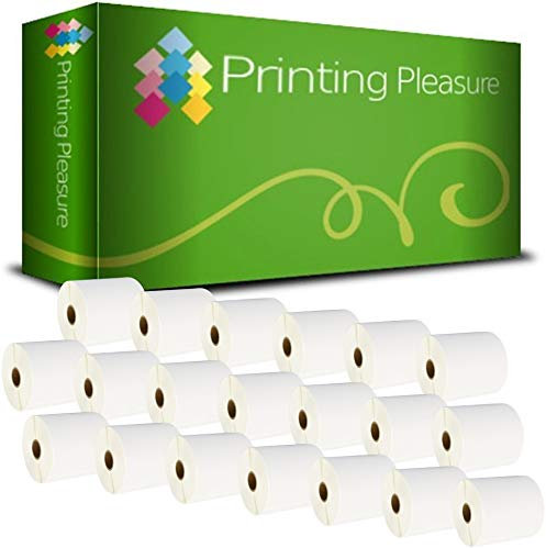 Printing Pleasure 20 x Zebra 100mm x 50mm Étiquettes pour Zebra Type Imprimante d'étiquettes | 1000 Étiquettes par Rouleau