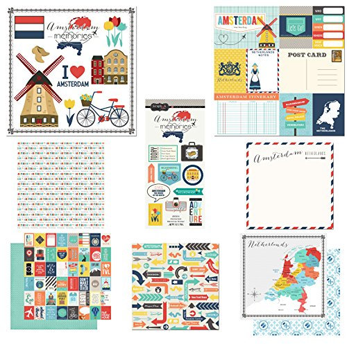 Scrapbook Customs Papier und Aufkleber Scrapbook-Set, Amsterdam City Memories